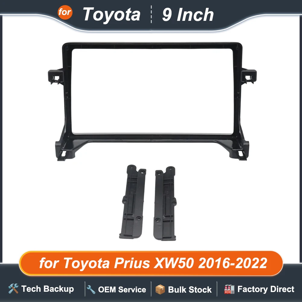 for Toyota Prius XW50 2016-2022 9 Inch Car Stereo Dash Radio Fascia Canbus Box Panel Frame Double Din Android Player Kit