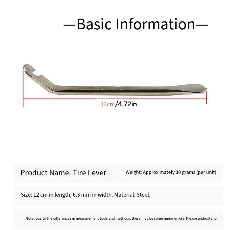 Premium Bicycle Tire Lever Tyre Spoon Iron Changing Tool, Bike Tire Levers Premium Stainless Steel Levers to Repair Bike Tube