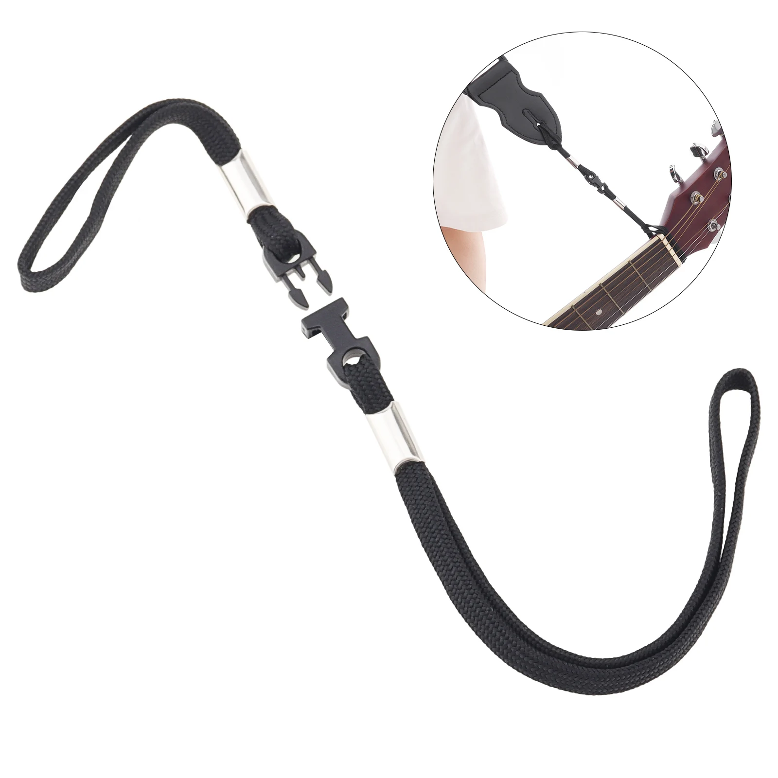 Quick-Release Guitar Strap Lock for Acoustic & Electric Guitar, Bass, Ukulele - Fast Install & Secure Detach