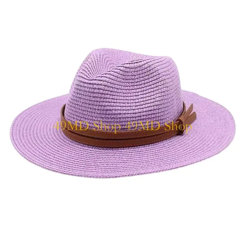 49MD Elegant Raffia Hat Breathable Perfect for Weddings Parties & Special Occasion