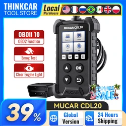 MUCAR CDL20 2024 OBD2 Scanner Sistema completo Strumento di scansione Controllo strumenti diagnostici della luce del motore Test smog Lettore di codici automobilistici
