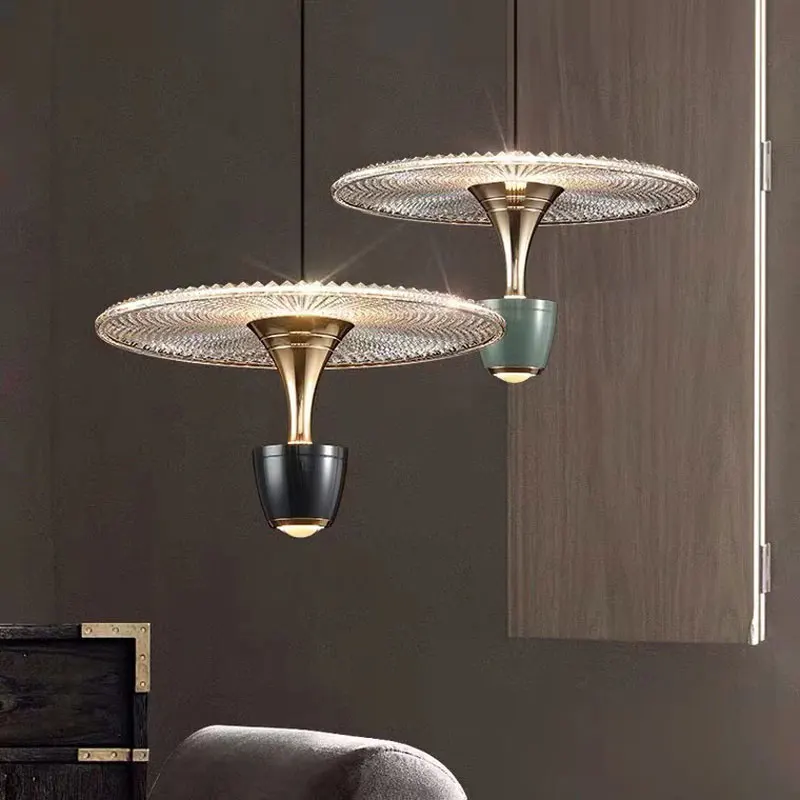 

Nordic Flying saucer Chandeliers Led Bedside Pendant Lamp Bedroom Dining room Table Kitchen Hanging Suspension Lighting Fixture