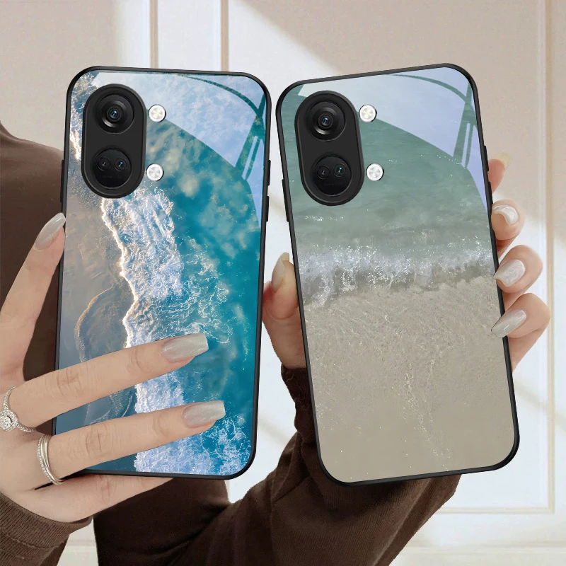

The surging white waves For OnePlus Nord CE 2T 2 3 Lite N20 N30 6T 7 7T 8 8T 9 10 Pro 11R 12R 13R Ace 2V 5 Pro Glass Phone Case