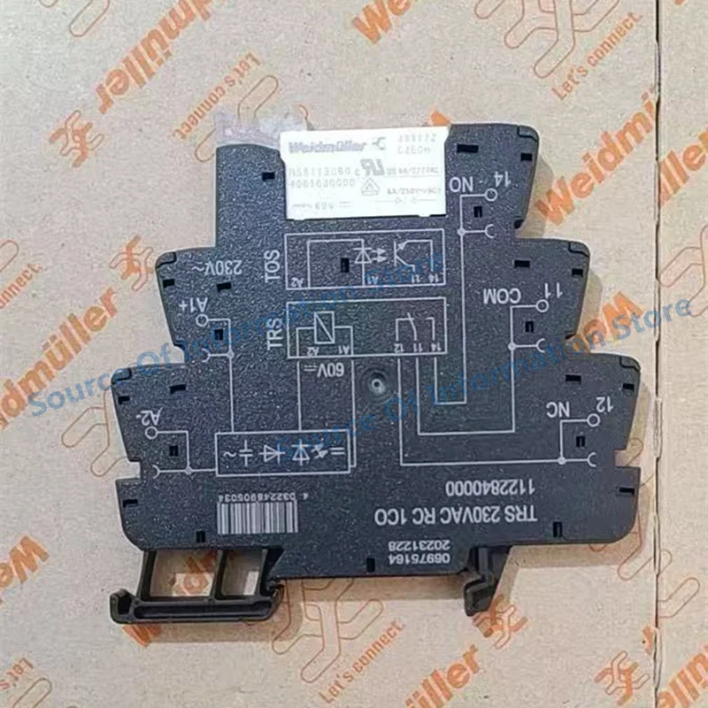 Weidmuller TRS 230VAC RC 1CO 1122840000 Slim Relay Module 230VAC Coil 6A 1CO SPDT DIN Rail Relay