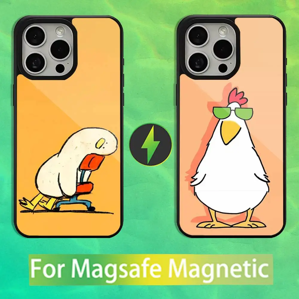 

Chicken Coque Chubby Phone Case For iPhone 16,15,14,13,12,11,Pro,Max,Plus,Mini,Magsafe,Magnetic Wireless Charging Case