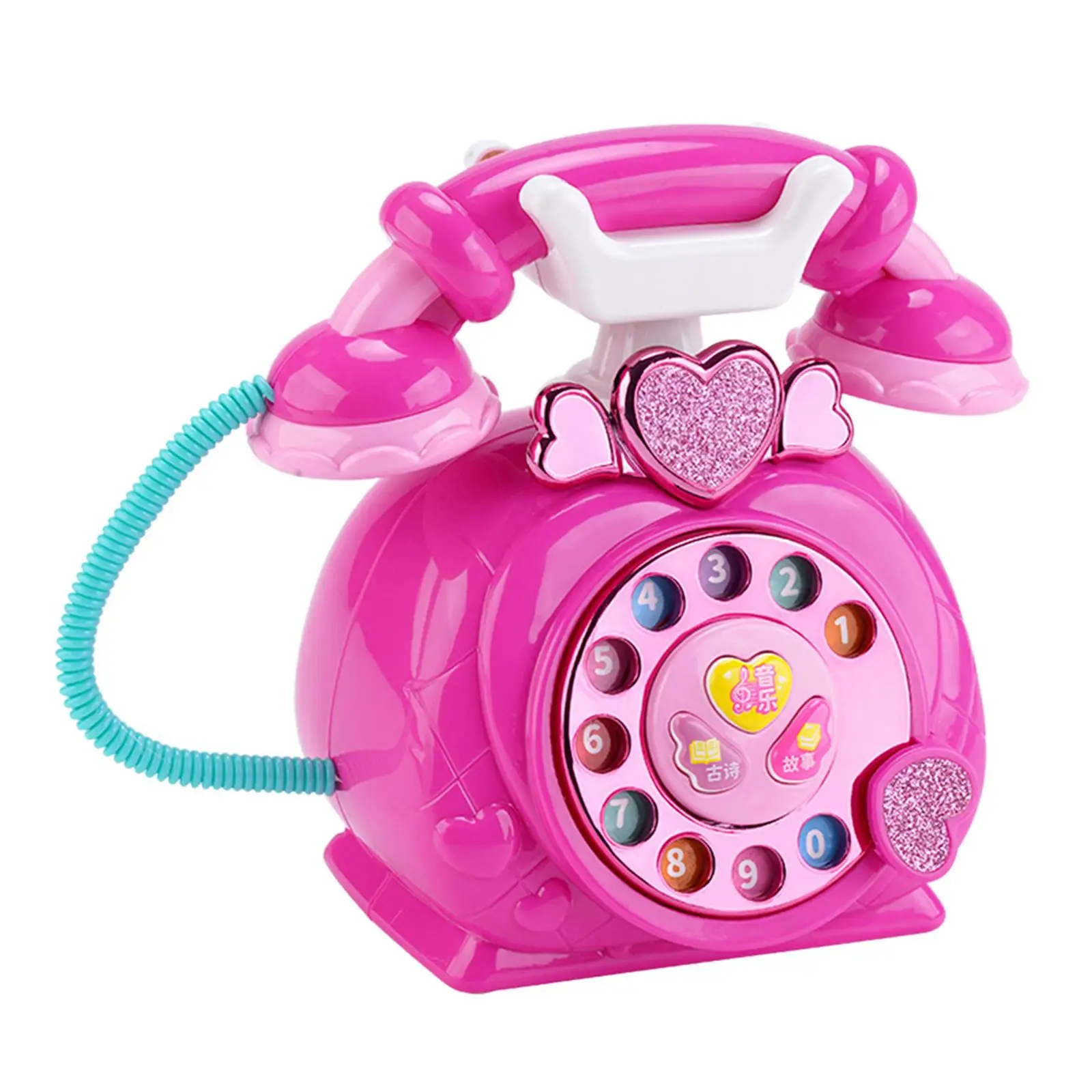 Childrens Educational Telephone Toy with Soft Glow Light and Music for Sensory Development Montessori Inspired Baby Learning