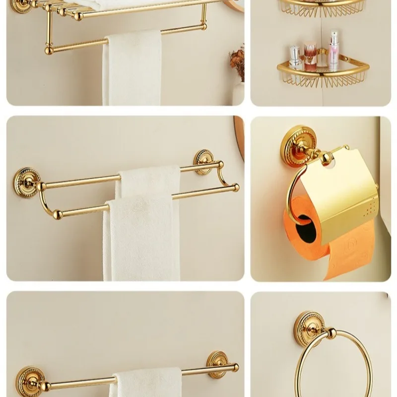 Bathroom bathroom towel rack storage rack French vintage bathroom five pendants