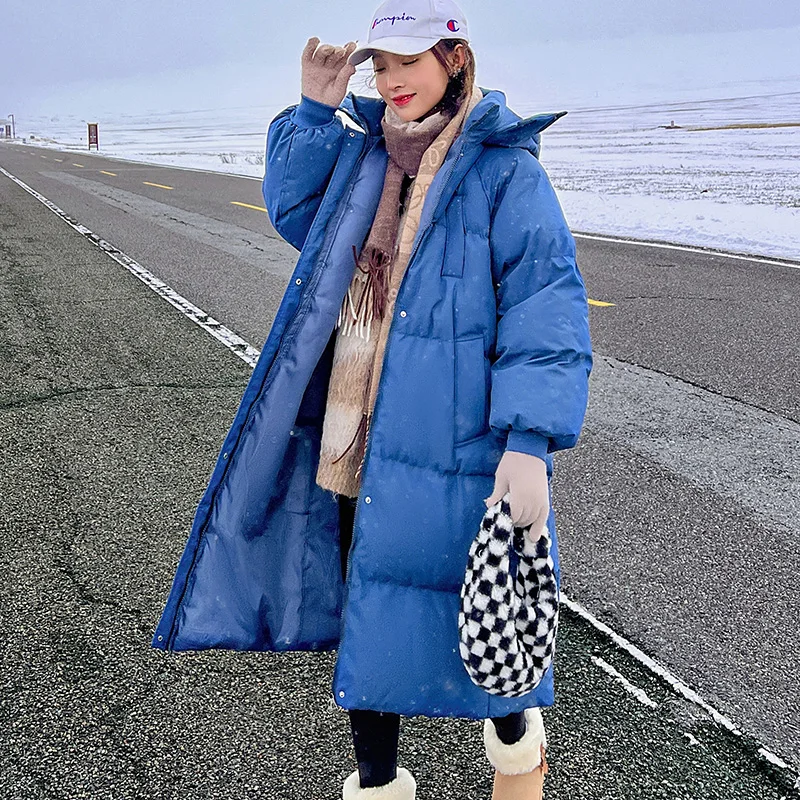 

Парка женская зимняя Длинная с капюшоном и защитой от ветра, до-30 градусов