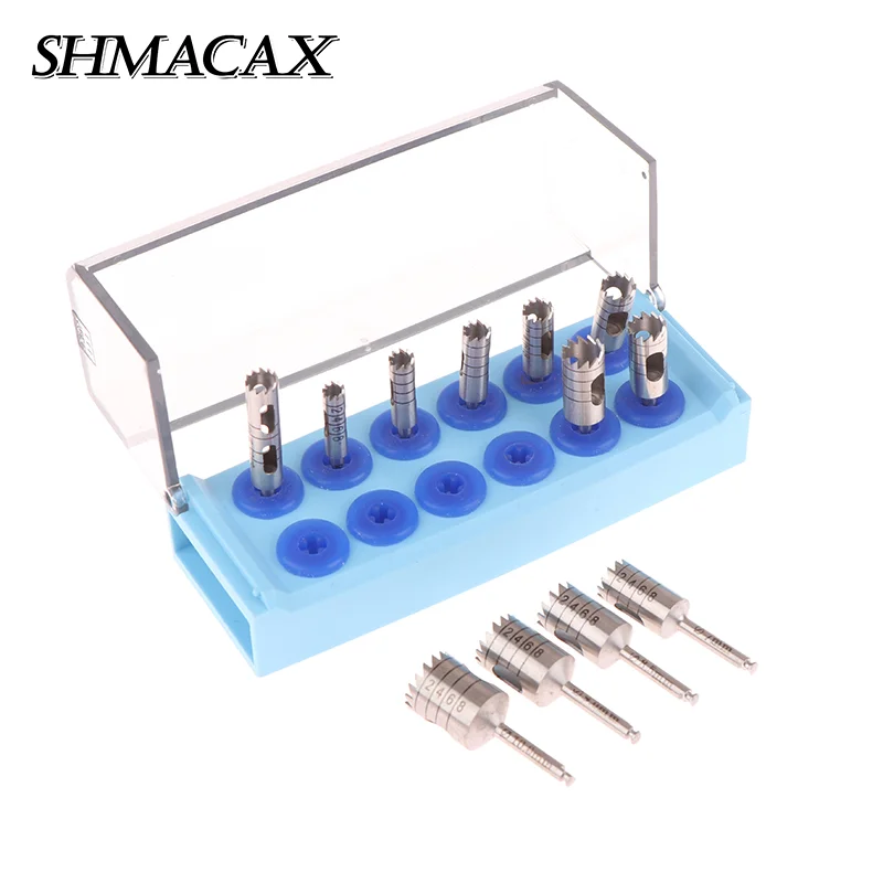 1/12pcs Dental Implant Bone Trephine With Bur Disinfection Holder For Handpiece Surgical Instrument Implant Drill