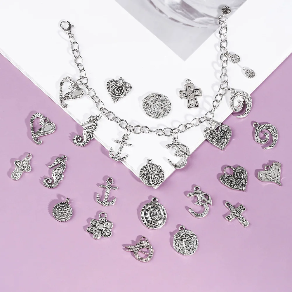

Irregular pendant, alloy heart, fashionable accessories, cross bracelet, necklace accessories, diy materials