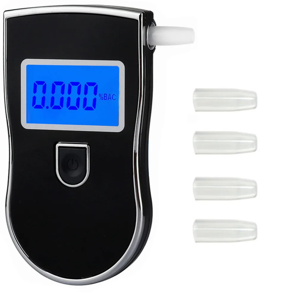 

Professional Police Digital Breath Alcohol Tester Breathalyzer AT818 Handheld Backlight Digital Alcohol Concentration