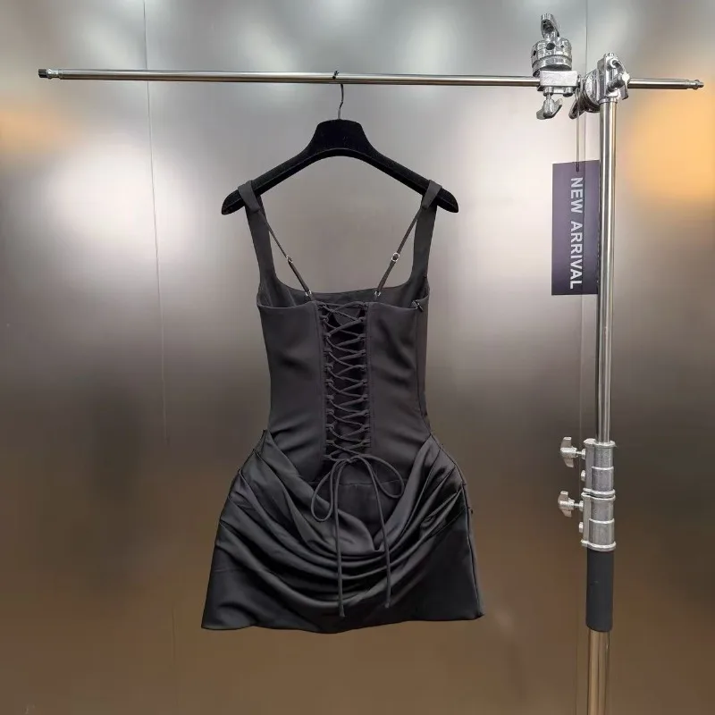 Damen Satin Korsett Party Minikleid mit geraffter Taille, figurbetontes Cocktail-Kurzkleid, elegantes Ins-Nachtclub-Date-Slip-Gästekleid – Detail 36