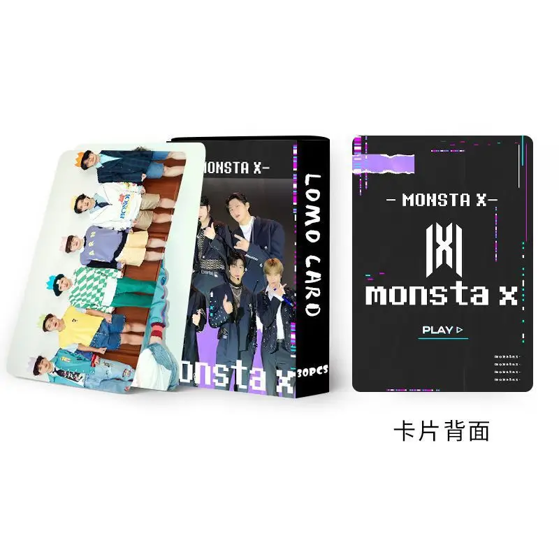 Kpop MonstaX Shape of Love Lomo Card Photocard Group New Album Fanasia Postcard HD photo album print K-pop lomo card