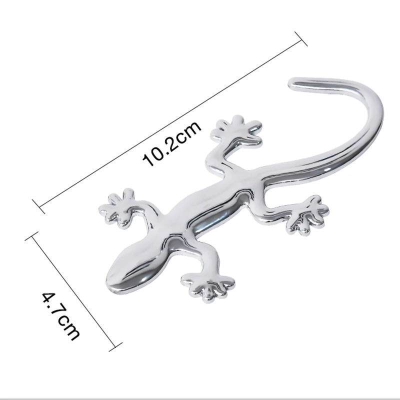 Etiqueta engomada creativa del coche del Gecko del lagarto, insignia del emblema del Metal 3D, calcomanías de estilo de la motocicleta del coche,