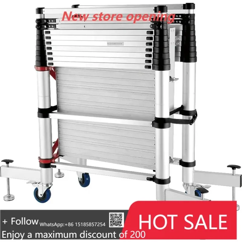 الألومنيوم الحديثة للطي تمديد تلسكوبي سقالة مزيج سلم معدات البناء للاستخدام الصناعي