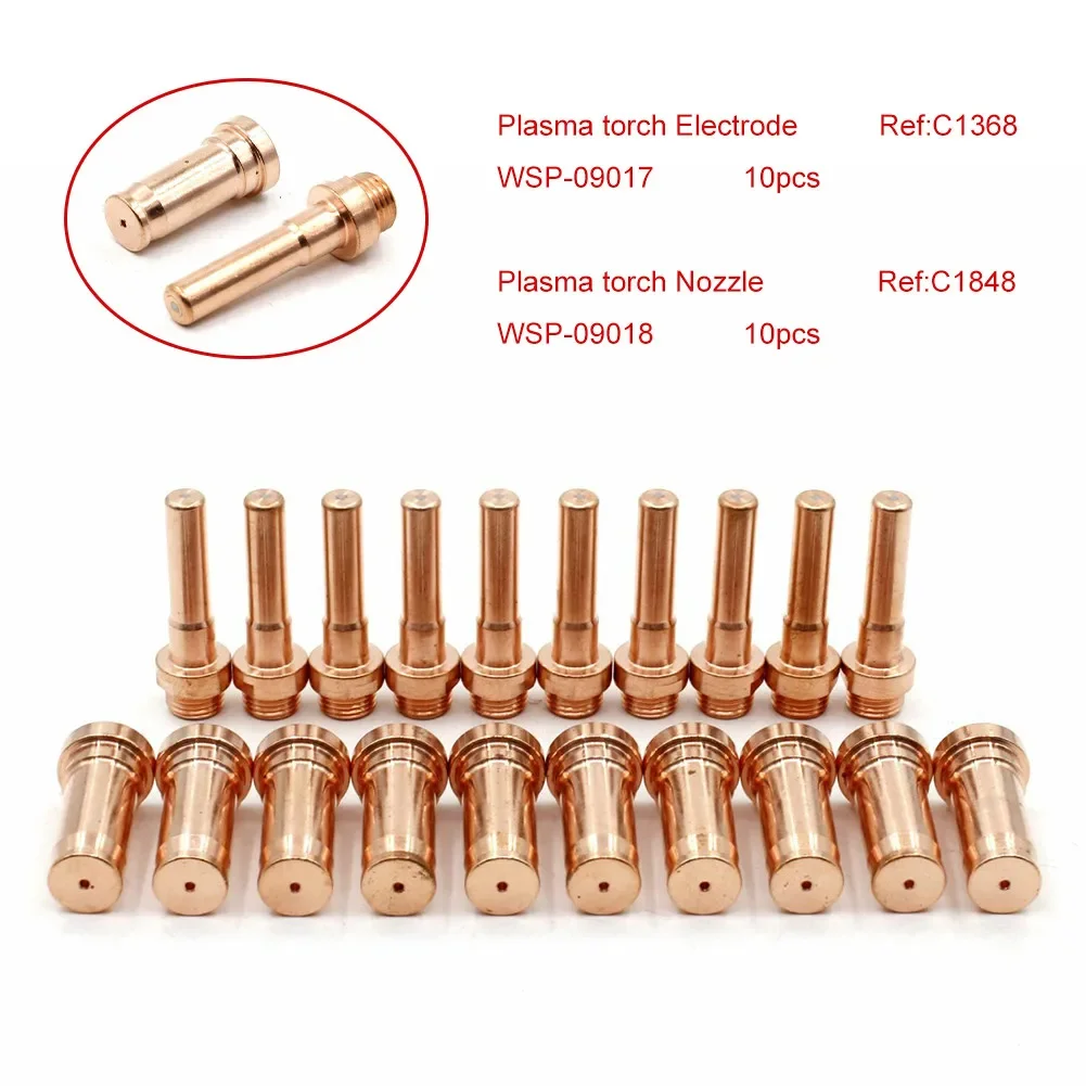 Imagem -03 - Tocha de Plasma C1368 Ponta do Eletrodo C1848 Desempenho Confiável Compatível com Cebora Cp91 mm 50 a 70a 10 Conjuntos