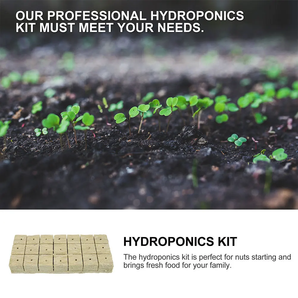 

42pcs Hydroponic Seed Starter Plugs Substrate Cotton Blocks For Soilless Cultivation Garden Growing Vegetables Herbs Fast Growth