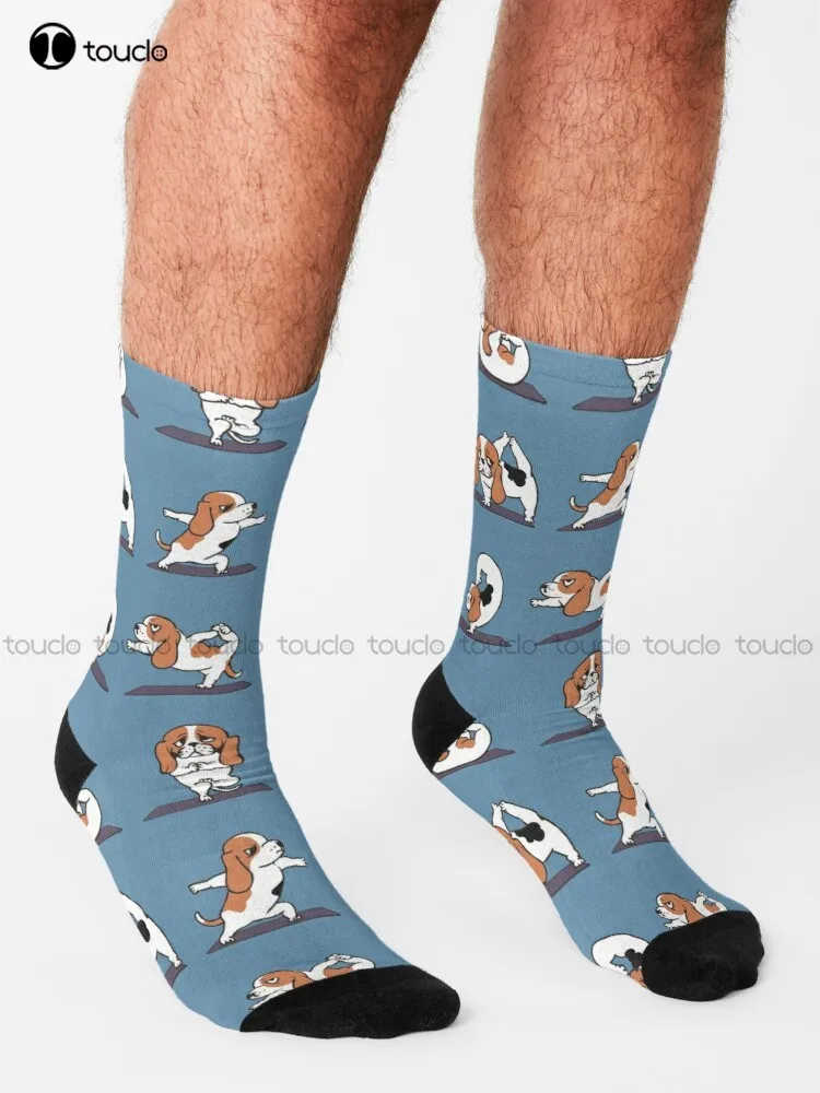 Basset Hound Yoga Socks Youth Black Soccer Socks Unisex Adult Teen Youth Socks Comfortable Best Girls Sports Christmas Gift Gift