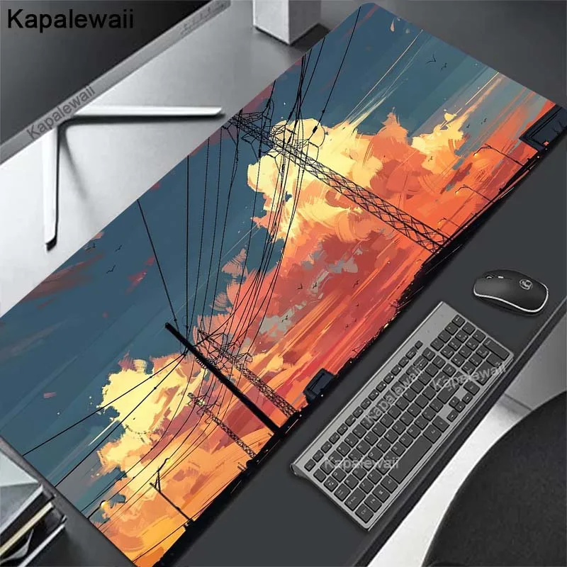 

Gamer Professional Oil Painting Landscape Computer Mouse Pad Gaming Mousepad Locking Edge Large Mousepad Game HD Print Carpet