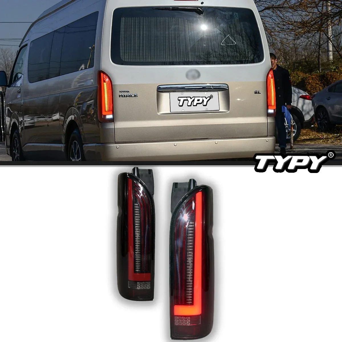 

TYPY Car Lights For Toyota Hiace Taillight LED Projetor Tail Lamp Daytime Running Light Automotive Accessories 2005-2018