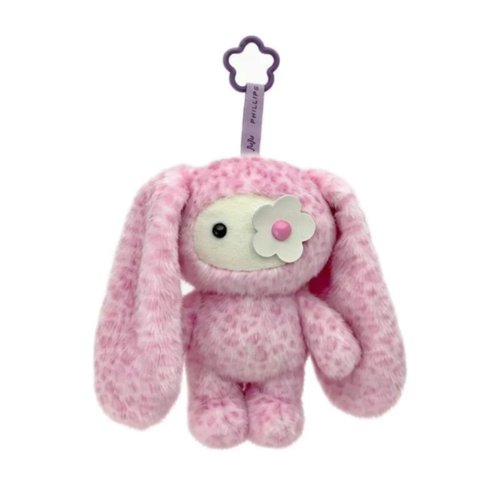 Niedlicher Juju-Kaninchen-Plüsch-Schlüsselanhänger, Blumenauge-Häschen, Stoffpuppe, Kawaii Langohren-Tierchen, Taschenanhänger, Autoschlüsselanhänger, Spielzeug, Geschenk für Mädchen – Detail 18