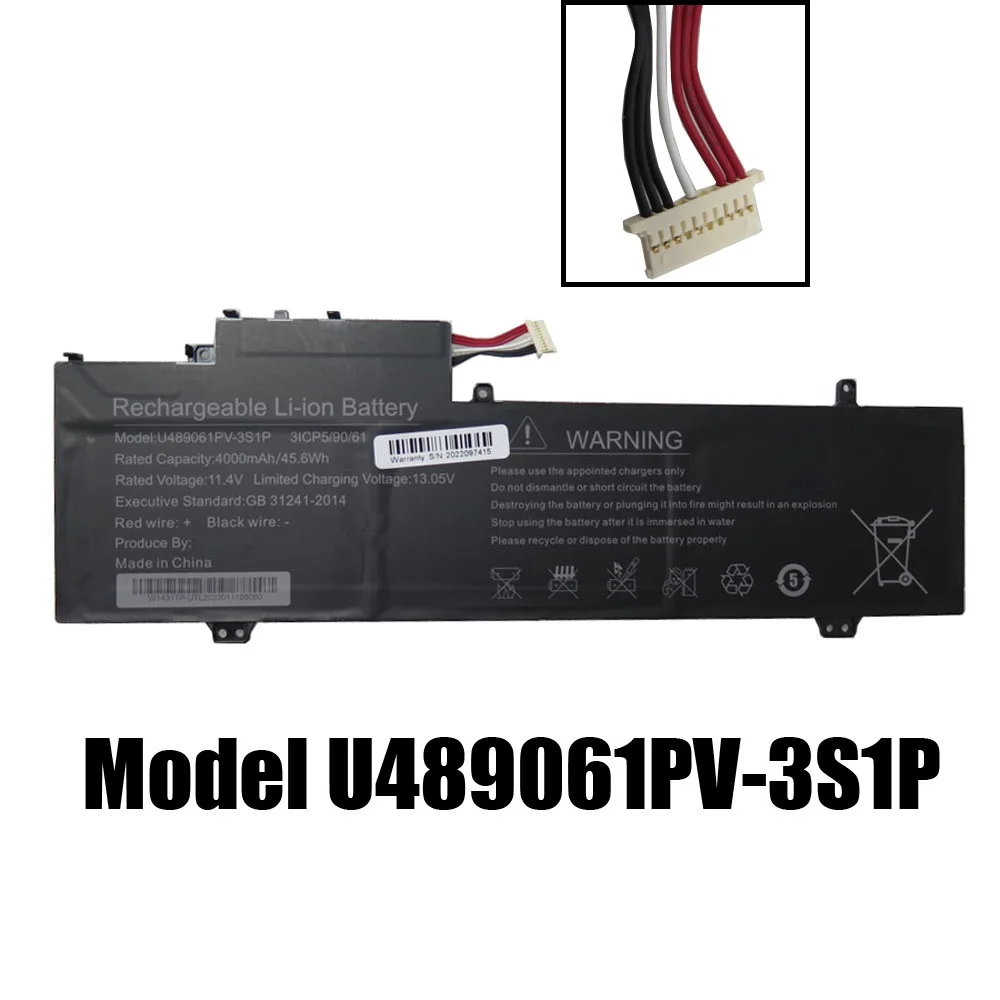 

Аккумулятор для ноутбука, модель U489061PV-3S1P, 11.4В, 4000мАч, 45.6Втч, новый