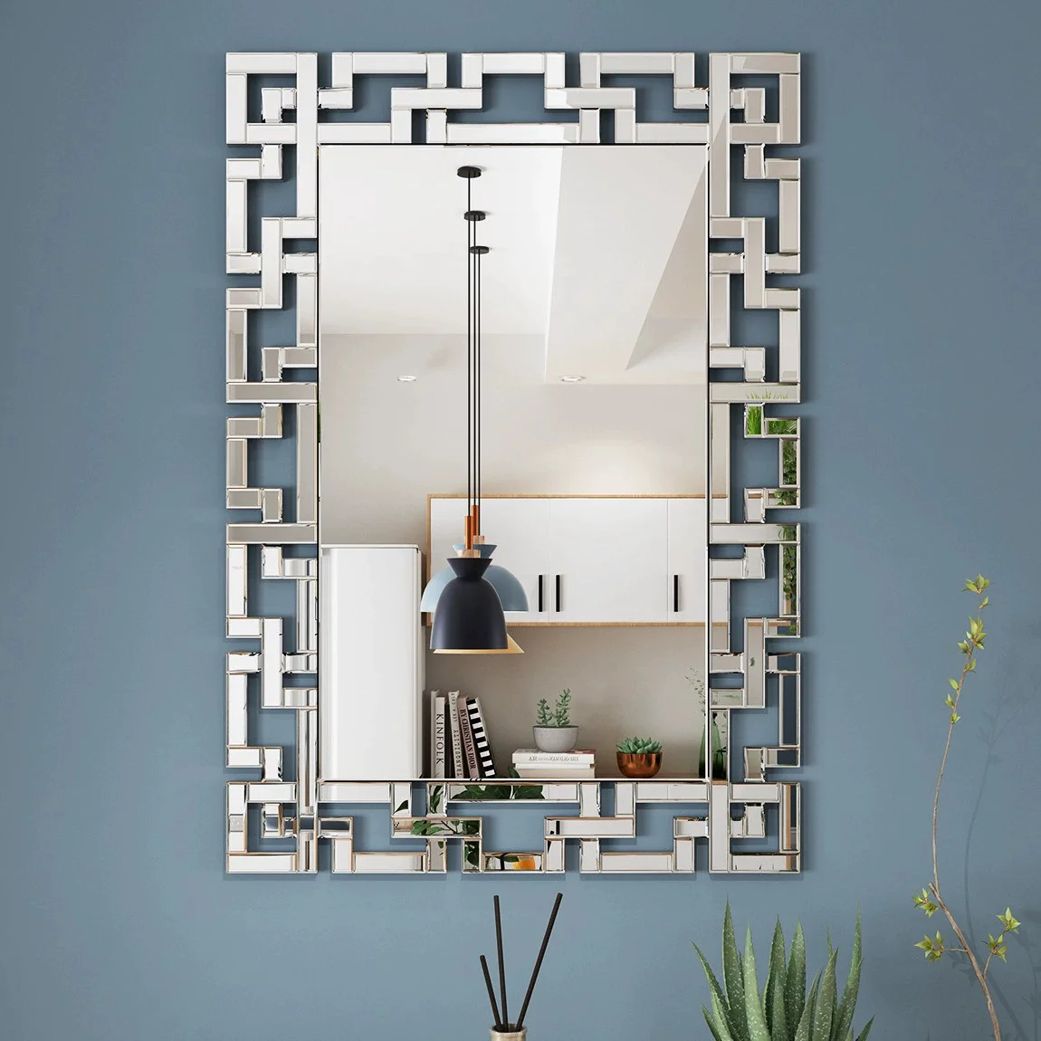 Full-length makeup mirror entrance channel home rectangle
