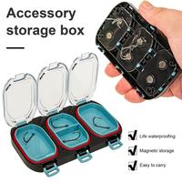 Lure Box Double-sided Storage Fishing Tackle Organizer 3 Compartment Small Fishing Lure Bait Fishing Tackle Box Swivel Case