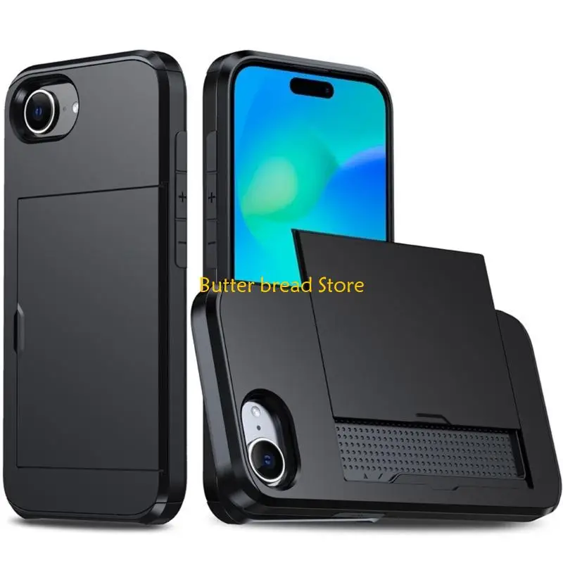 W89C Phone Case Housing with Card Slot Double Layer Shock Absorption for Everyday Use