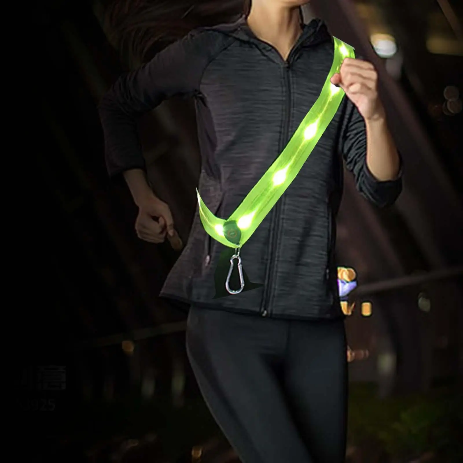 

LED Night Running Security Gear Glowing LED Flashing Sash for Running Walking at Night Motorcycling Outdoor Activities Camping