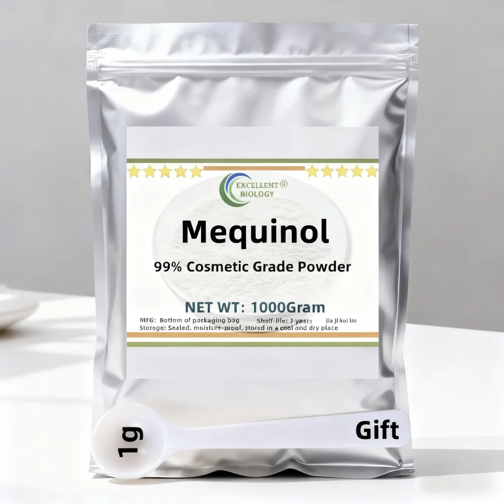 AliExpress hot selling factory custom packaging cosmetic grade 99% Mequinol for skin whitening Cas 150-76-5 global fast delivery