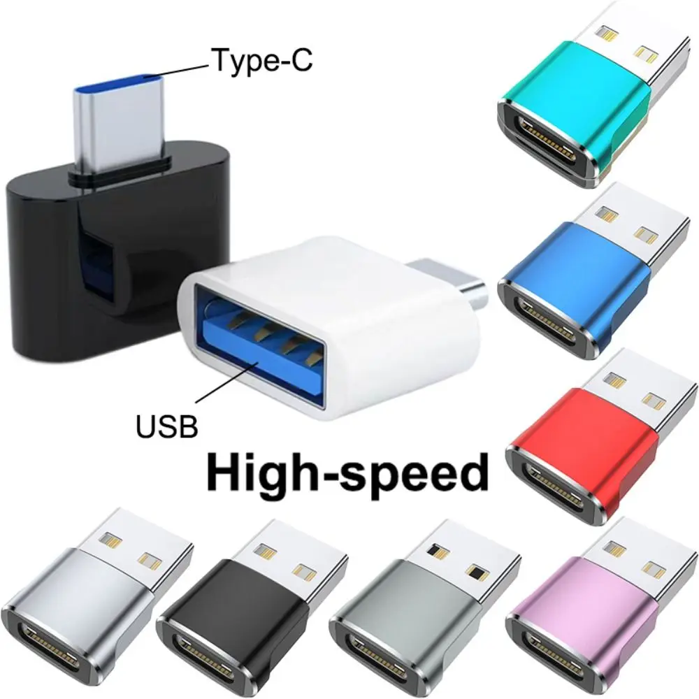 USB 2.0 Type C USB Male Adapter Black Aluminium USB-C Male OTG Converter Metallic colours Mini for Type-C Port