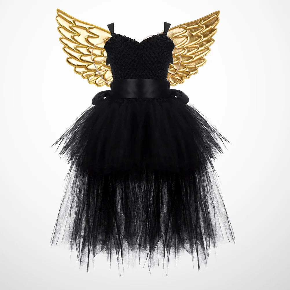 Costume d'halloween robe en Tulle jupe Tutu en maille fée maille Tutu sans manches robe de soirée confortable filles
