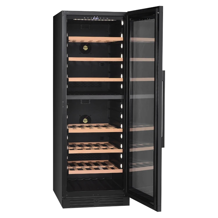 

No Noise Household 220 Volt Compressor Wine Refrigerator Bar Accessories Electronic Temperature Metal Wine Rack for Wine Cellar