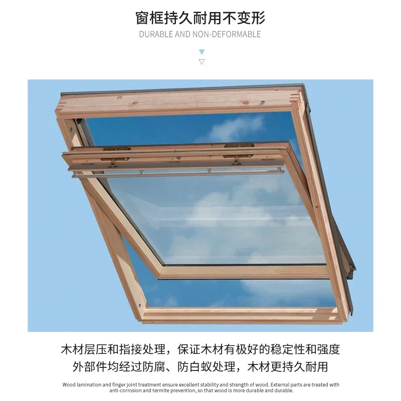 Hot sales Inclined roof attic skylight villa skylight lighting electric