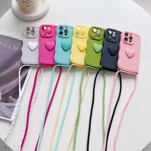 Crossbody Lanyard Silicone Case For Samsung Galaxy S22 S21 S23 A14 A54 A73 A53 A33 A23 A72 A52 A12 A10 A51 A71 Strap Cord Cover