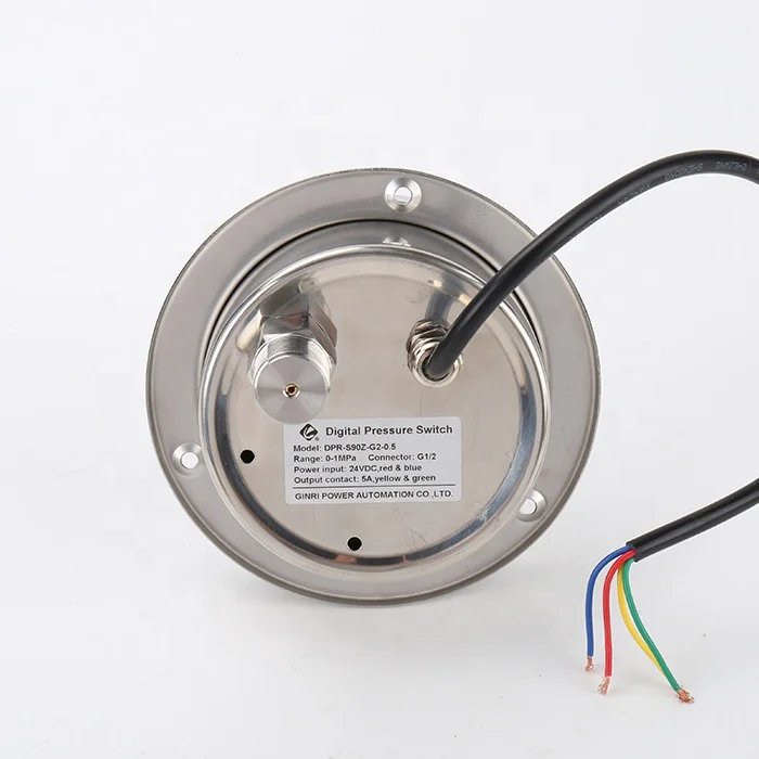 GINRI Digital  0-60Mpa  Axial  Stainless Steel   Gas Water Oil Vacuum Pressure Switch