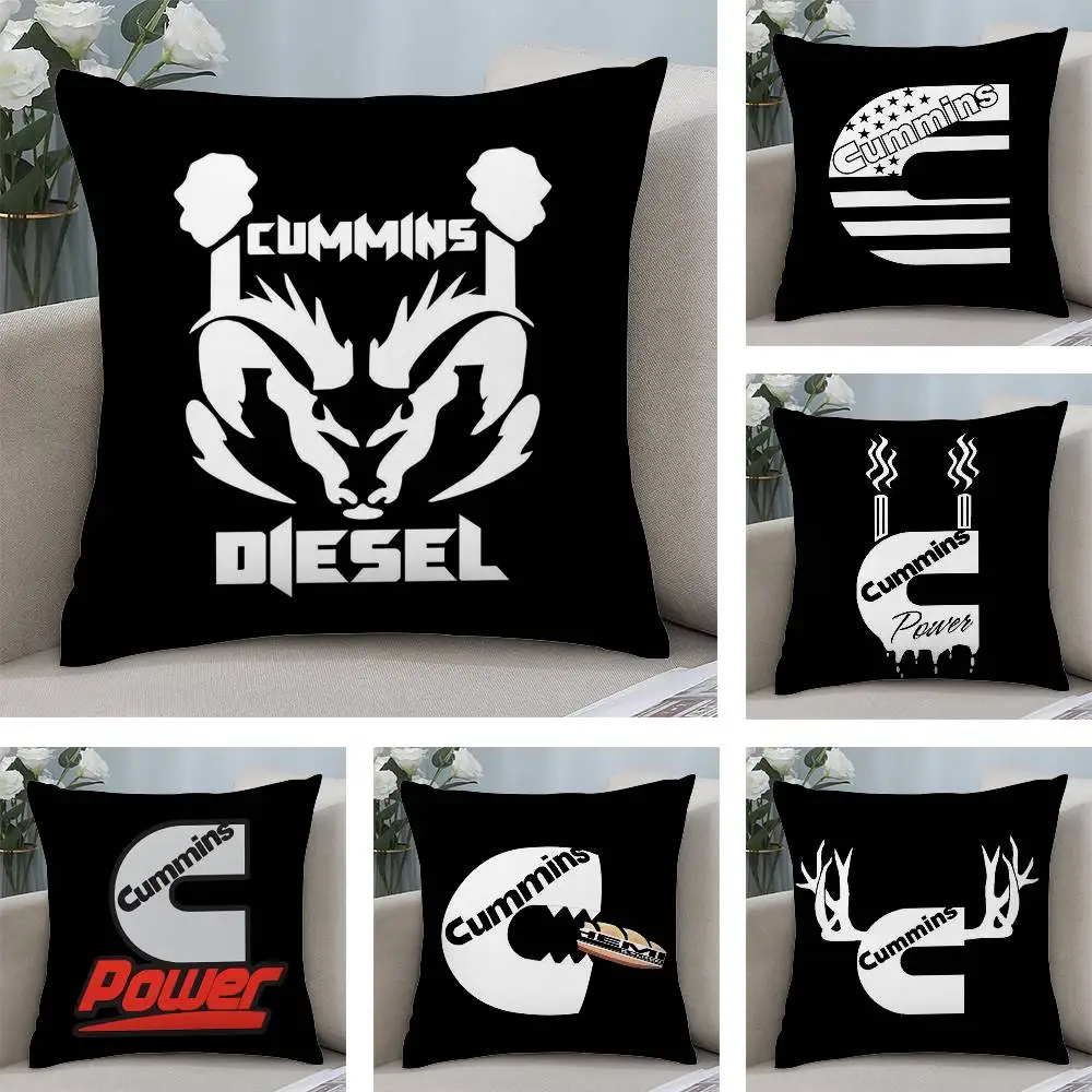 

Gas Fueled Engine C-CumminsS Pillow Case Sofa Short Plush Double-sided HD Printing Room Home Office Gift Cushion Cover