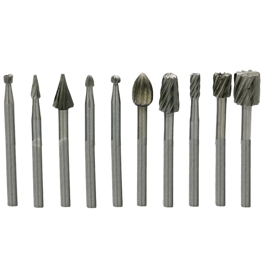 10 قطعة لقم لدغ النجارة الدوارة 2.5 ~ 3 مللي متر مقبض 39 مللي متر طول عالية السرعة الصلب نحت الأزيز للألمنيوم البلاستيك حجر معدني