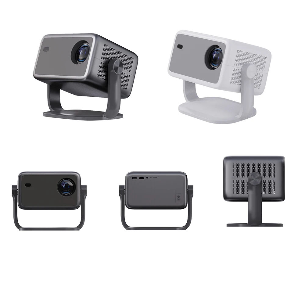 Цена 2025 L018 Умный проектор Светодиодная лампа AutoFocus Android 13 1080 WiFi Портативный домашний кинотеатр ЖК-дисплей