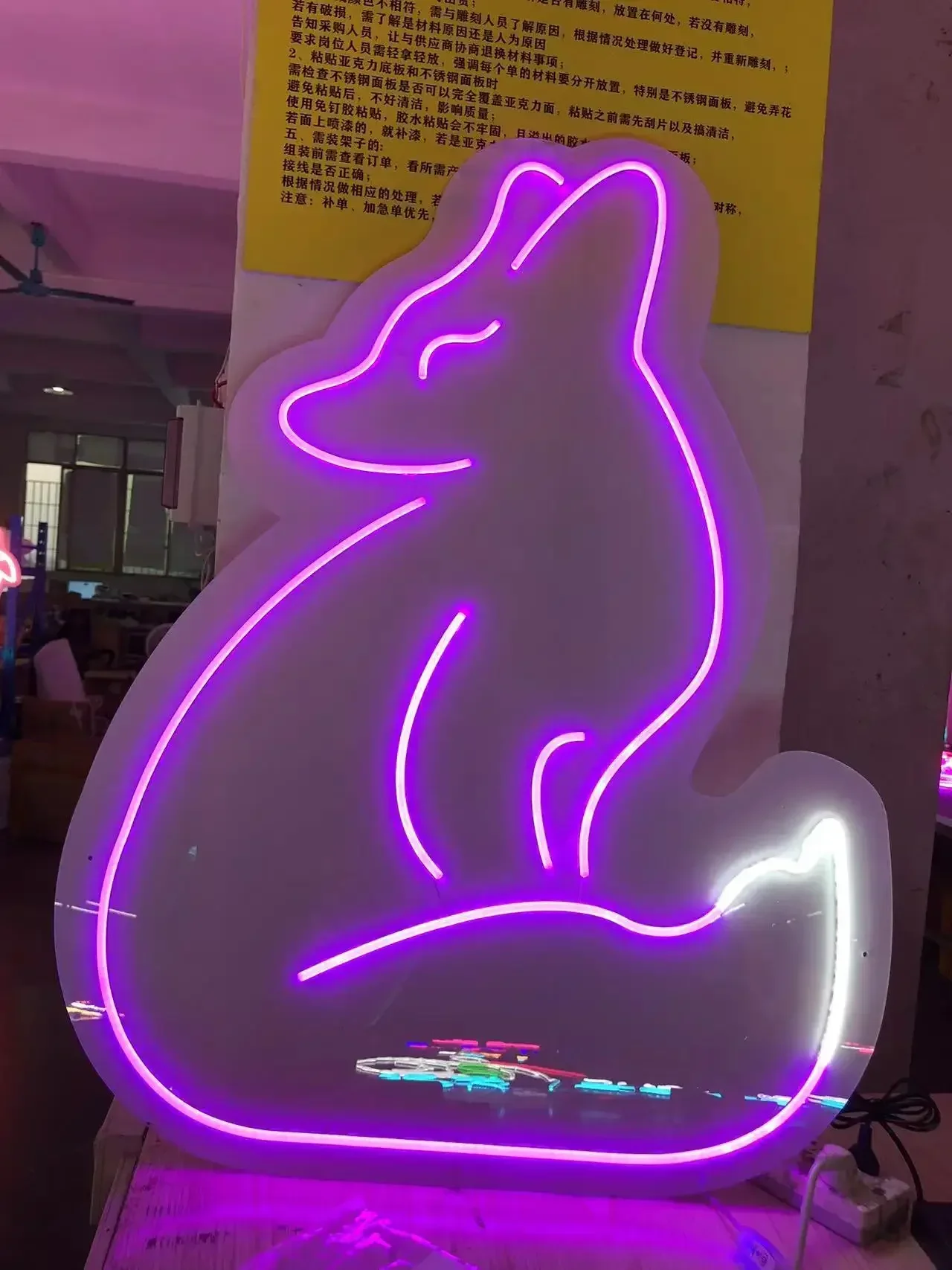 Fox Neon Signs para Bar Club e Sala de Jogos, LED Night Light, Art Decoration Wall, Quarto, Christmas Party Decor, Teen Lamp, Lâmpadas para animais