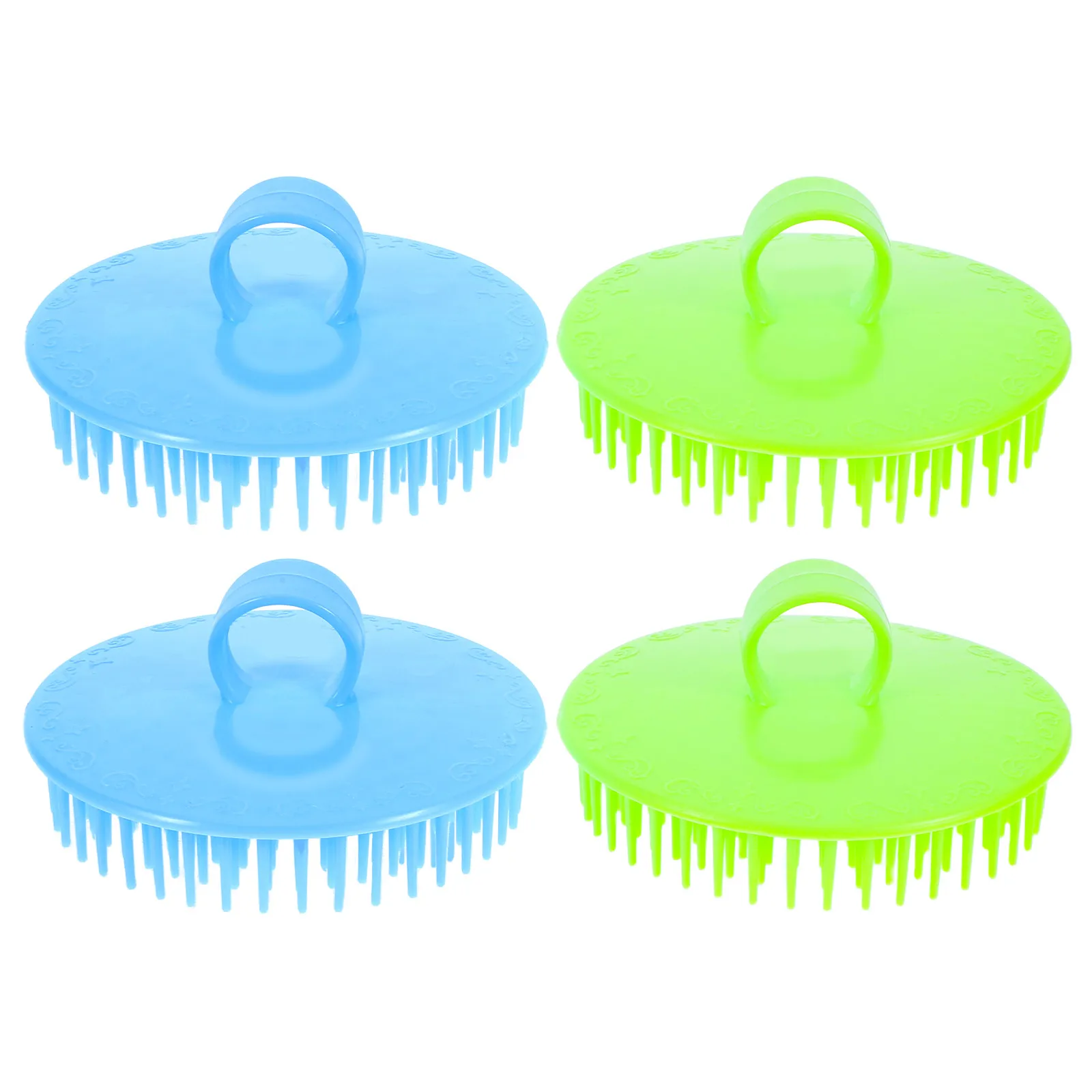 4Pcs Scalp Massager Comb Hair Washing Brush Set Shampoo Brush Dandruff Cleaning Hair Care Relaxation Massage Comb