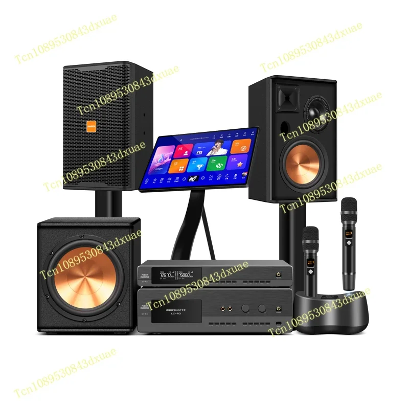 Family KTV Audio Set Full Set Karaoke Home Living Room Power Amplifier Singing Machine Integrated Jukebox