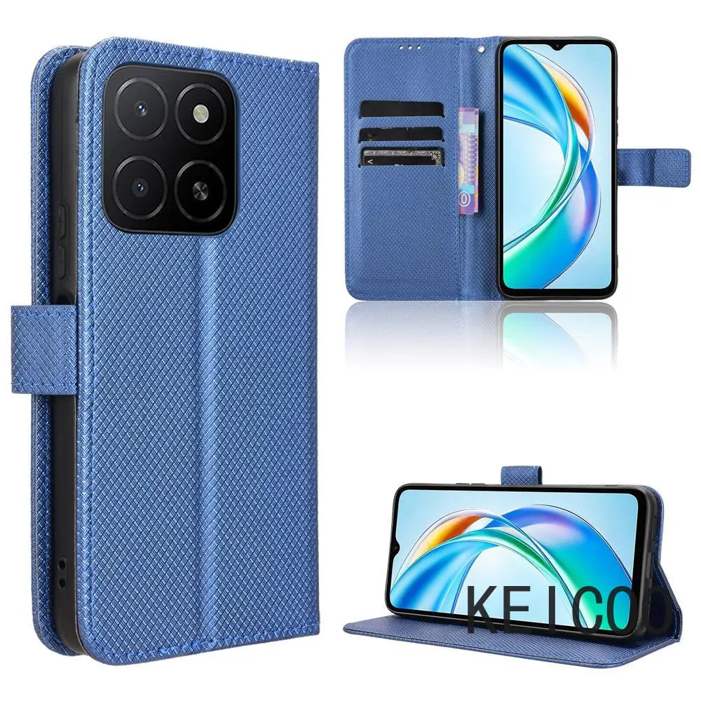 Magnetic Flip Cover Housing for Honor X5b X7c X60i 100 200 Smart Lite Pro Plus 4G Business Wallet Clip Card Slots Phone Cover