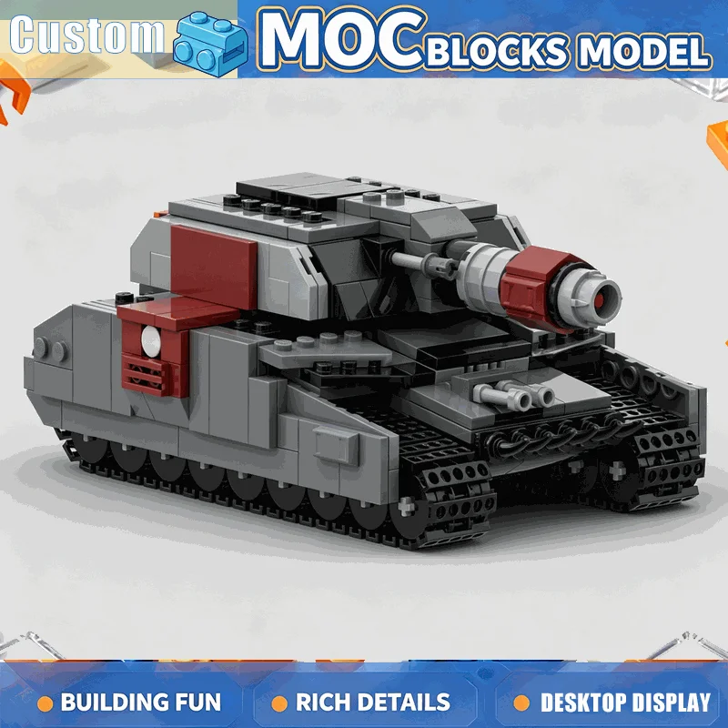 617PCS MOC Combat Assault Tank Armored Vehicle Model Building Blocks DIY Creative Assembly Educational Collection Gift For Boys