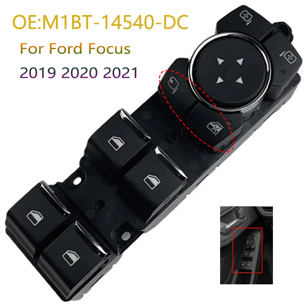 

Front Left Window Control Switch for Ford Focus 2019 2020 2021 Electric Glass Regulator Button M1BT-14540-DC Car Accessories