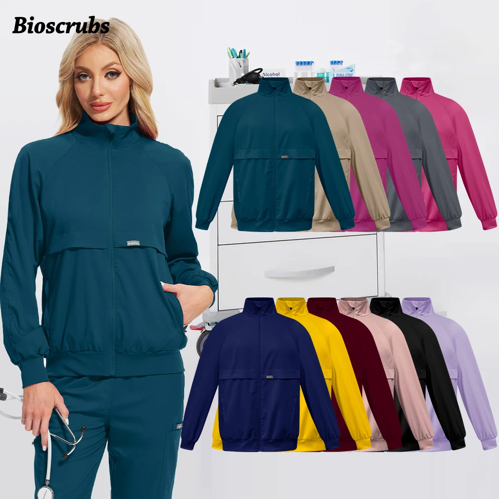 

New Lab Coat Medical Surgical Work Jacket Hospital Uniform Dentist Clinic Salon Outwear Pharmacy Pet Shop Work Top Nurse Uniform