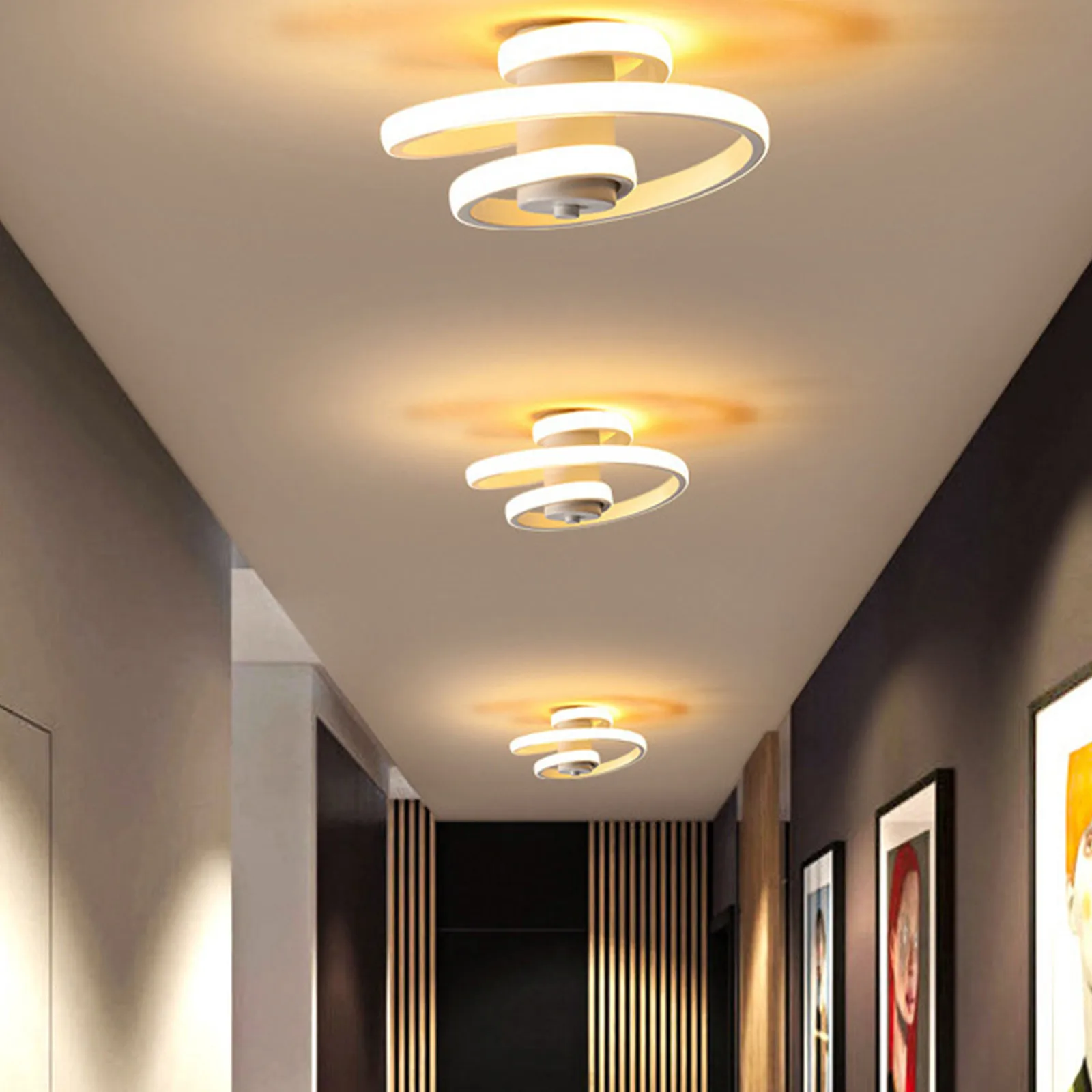 LED Strip Aisle Ceiling Lights Modern Minimalist Living Room Lamps For Balcony Entrance Staircase Home Decor Fixtures Led Luster