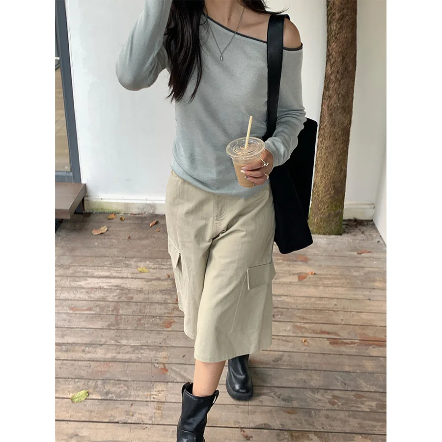 Versatile temperament Advanced sense Casual loose low-rise cropped pants Women