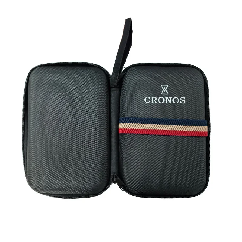 Коробка для часов Cronos, сумка для хранения из ткани Оксфорд из ЭВА, пенопластовая подкладка на молнии